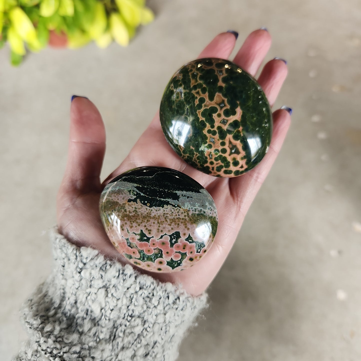 Ocean Jasper Palm Stones