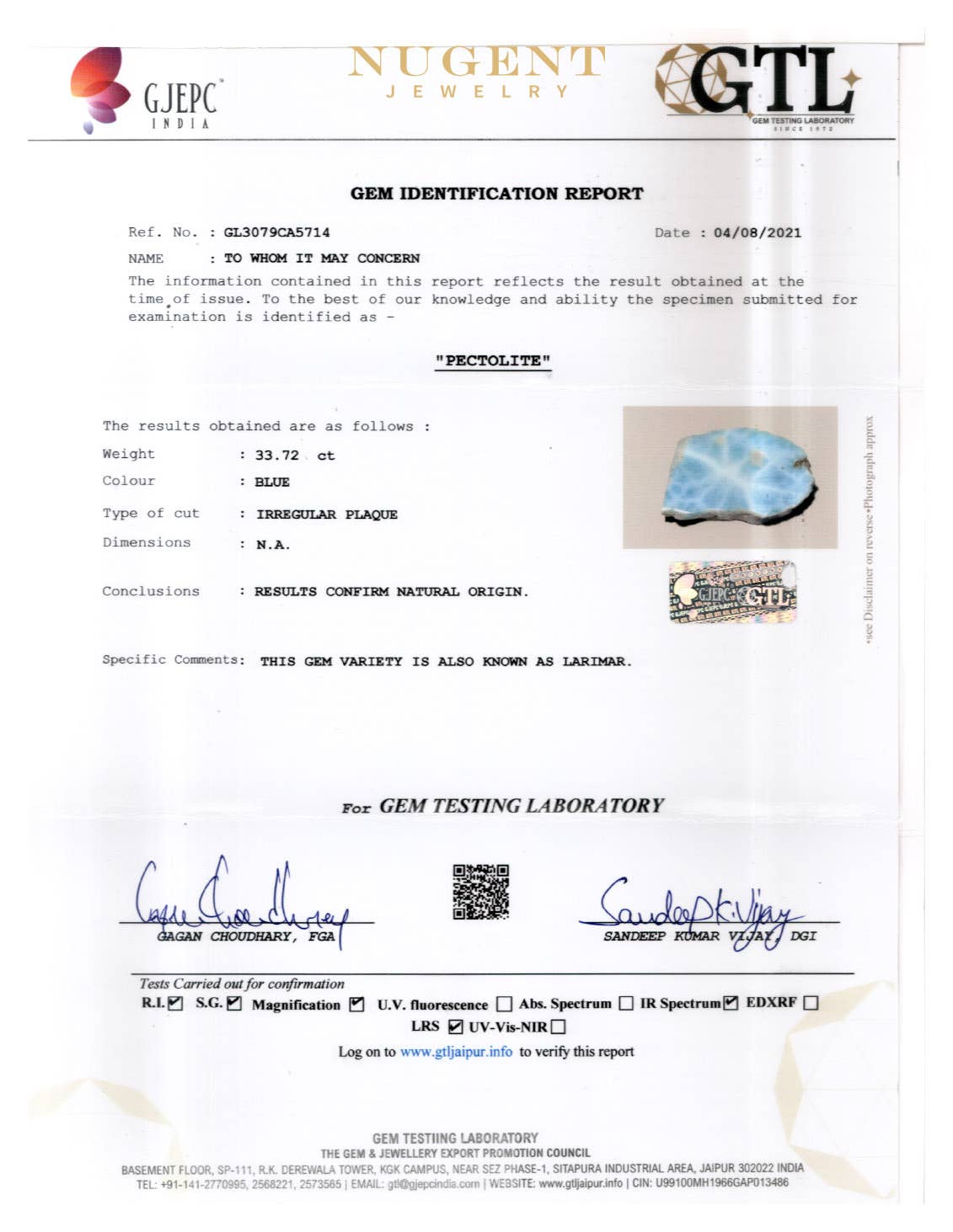 LARIMAR RING V-BAND W/ KNOT
