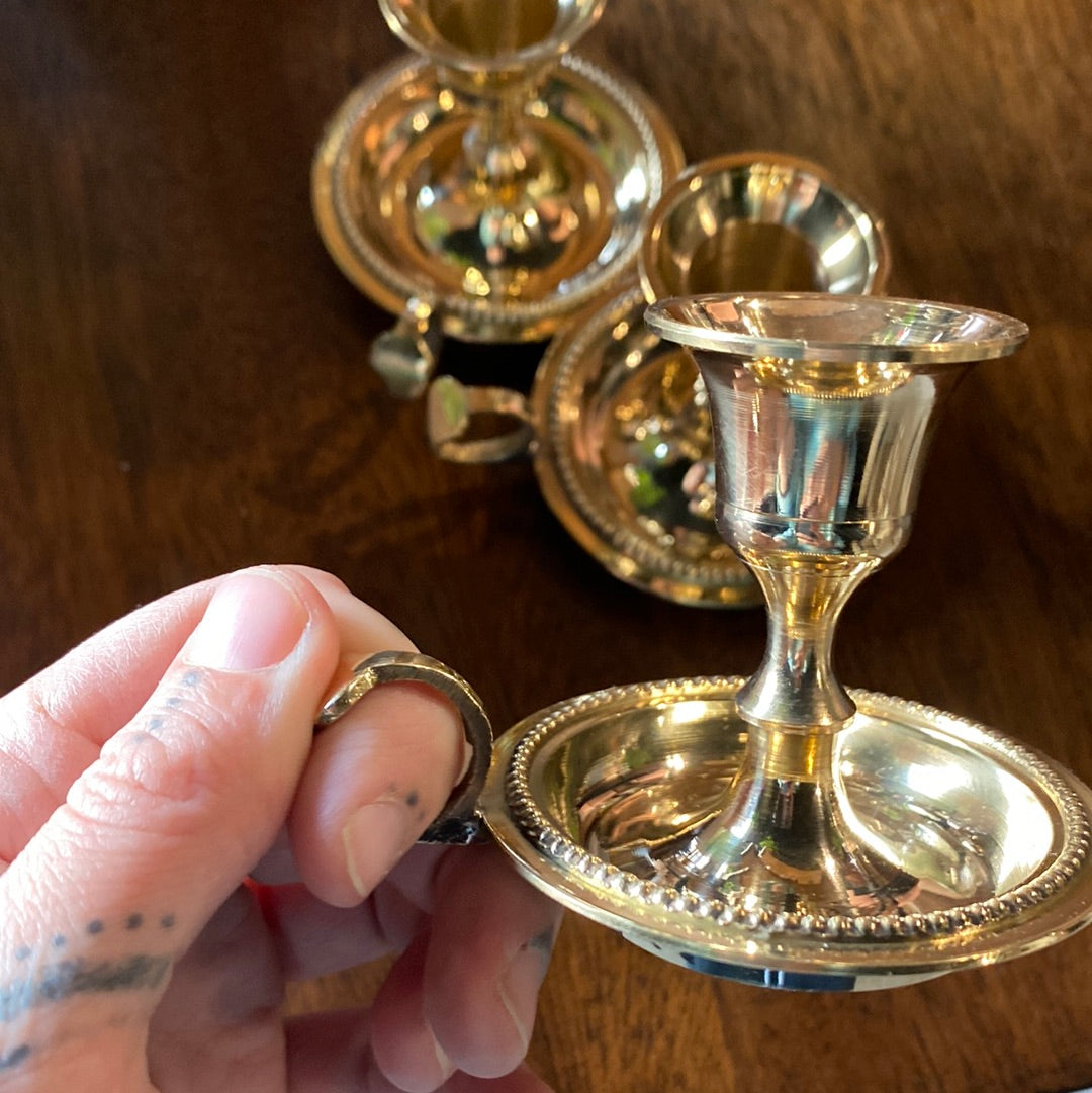 Brass Chamberstick Candleholder