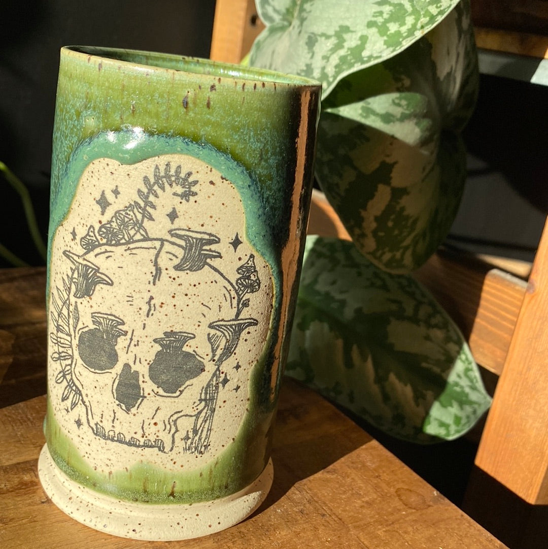 Mushroom Skull Tumbler