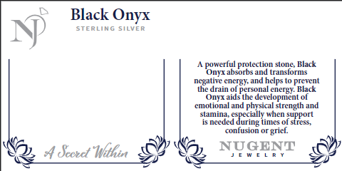 Black Onyx Double Terminated Ring