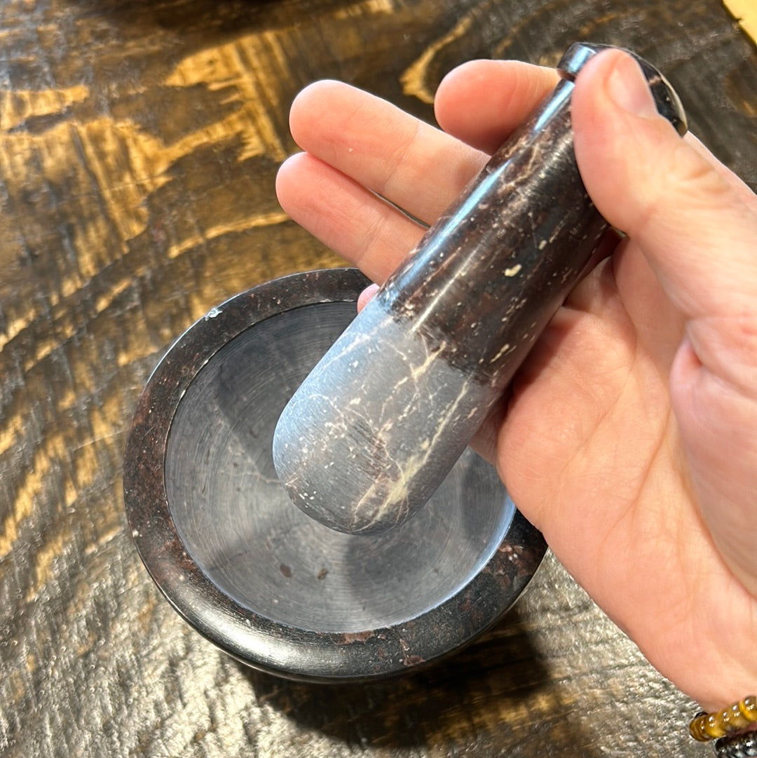 4" Soap Stone Mortar & Pestle