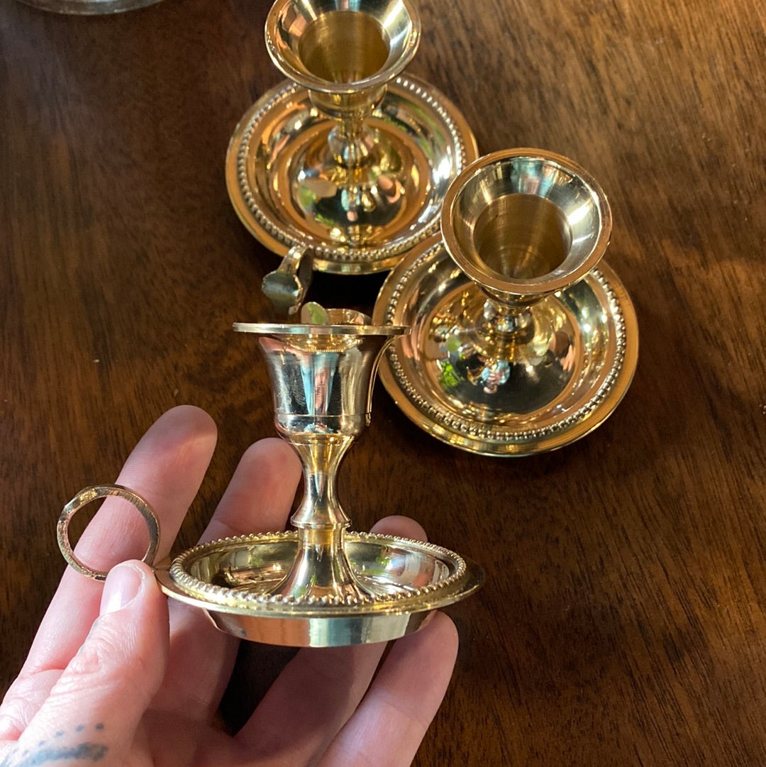 Brass Chamberstick Candleholder
