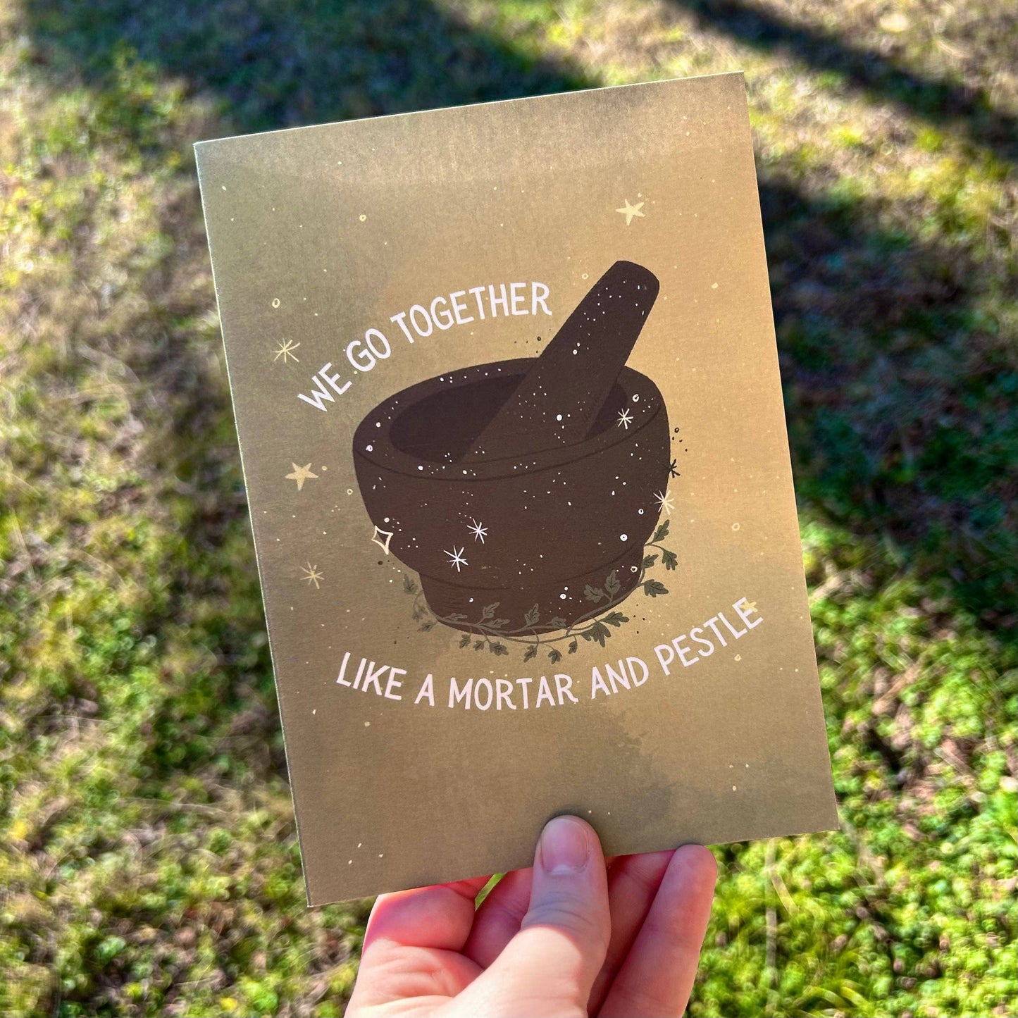 Mortar and Pestle Valentines/Anniversary Card