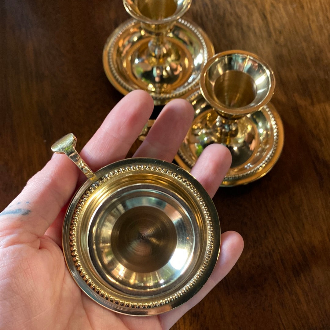 Brass Chamberstick Candleholder