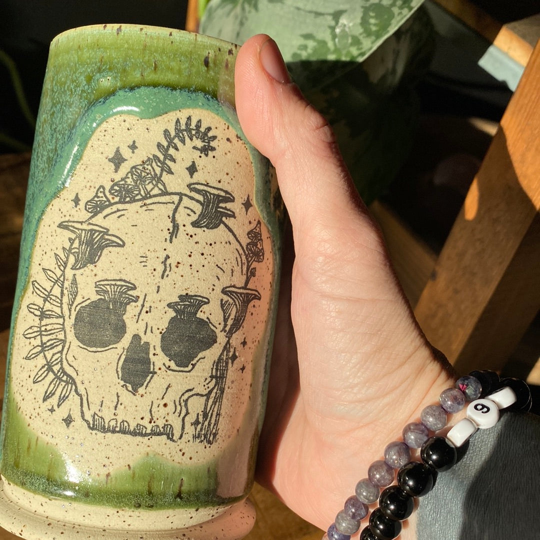 Mushroom Skull Tumbler