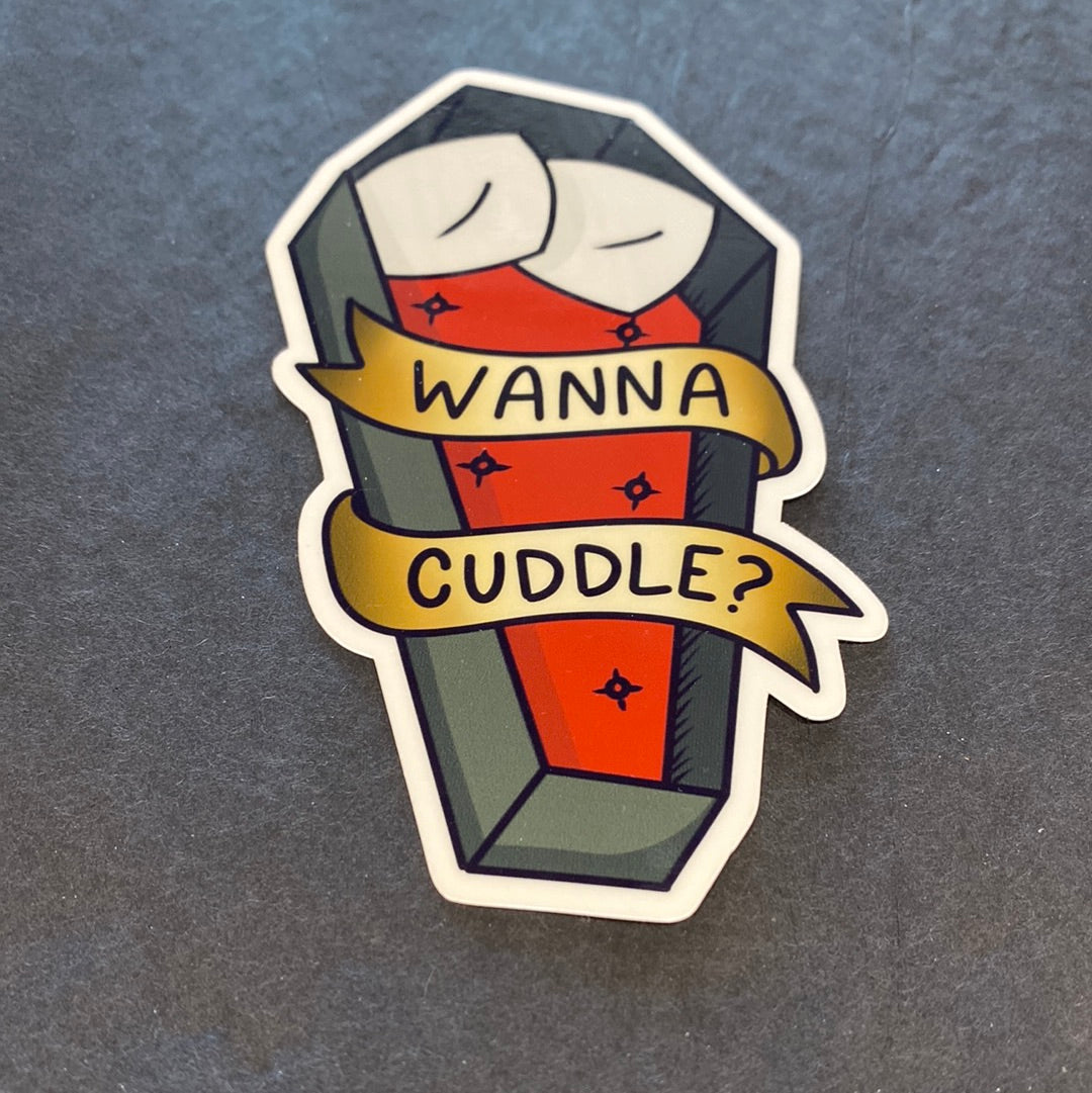 Wanna Cuddle Vintage Tattoo Sticker