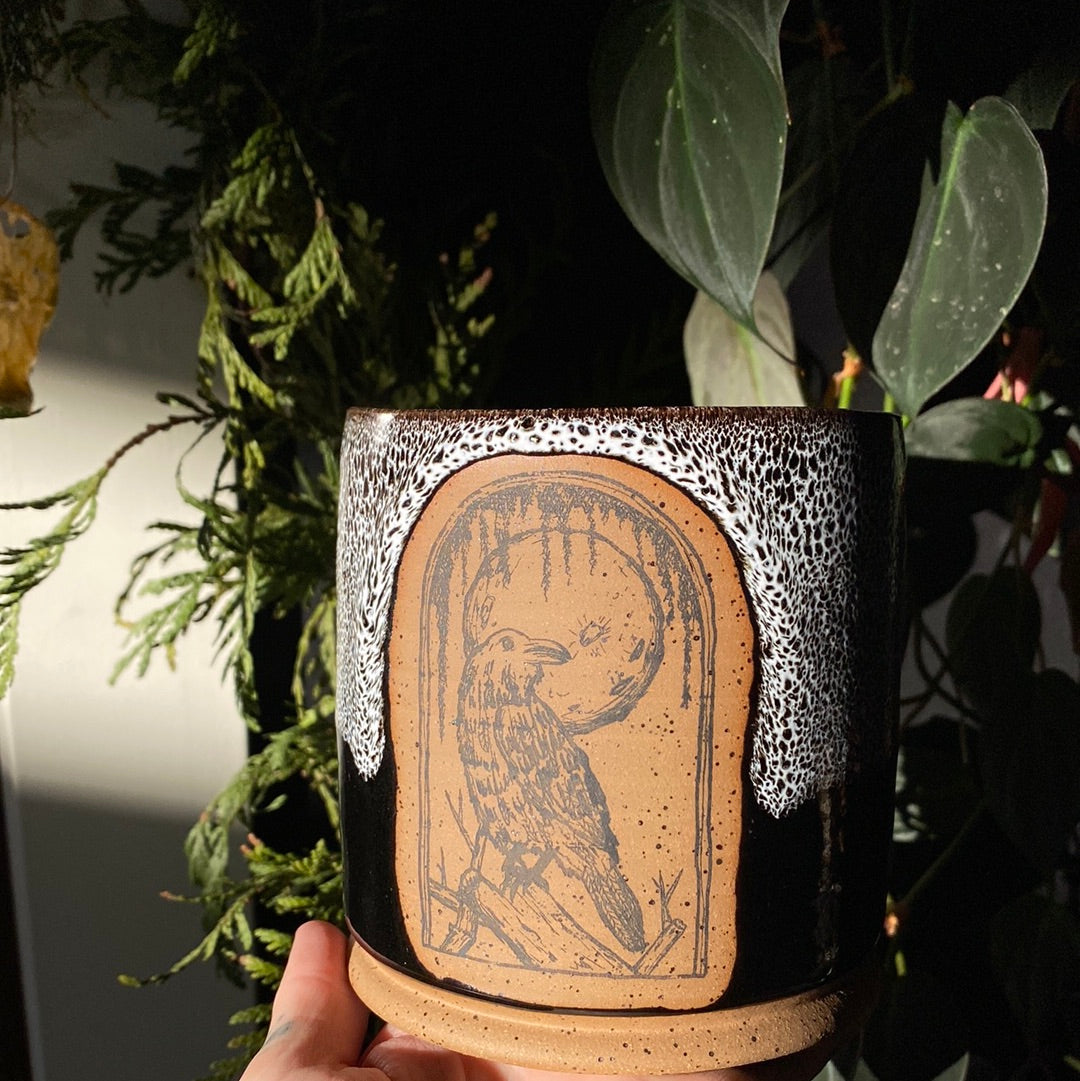 Moon Raven Planter