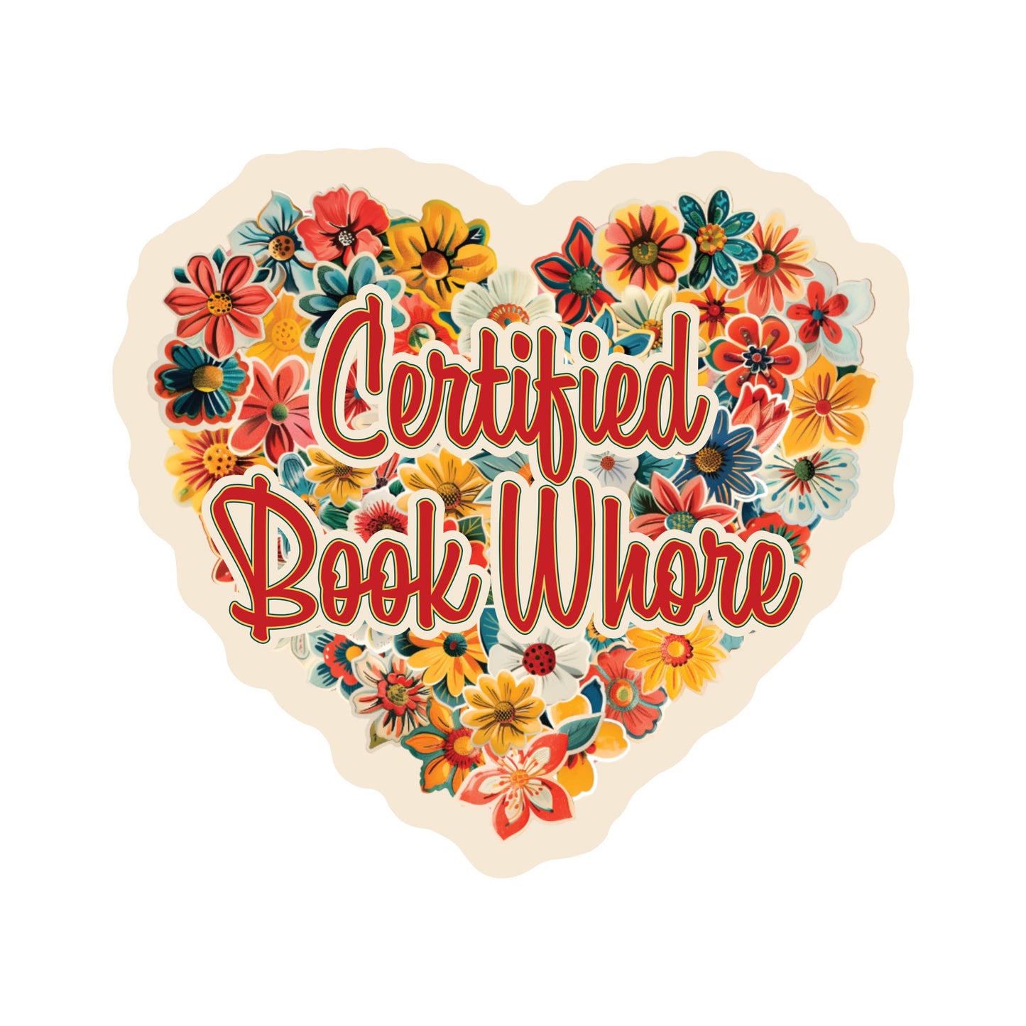 Certified Book Whore High Quality Vinyl Sticker