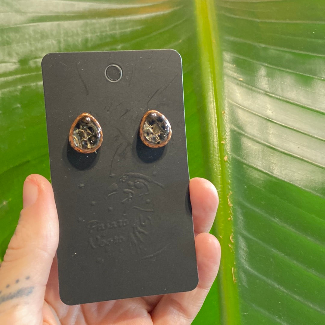 Boa Skin Teardrop Earring