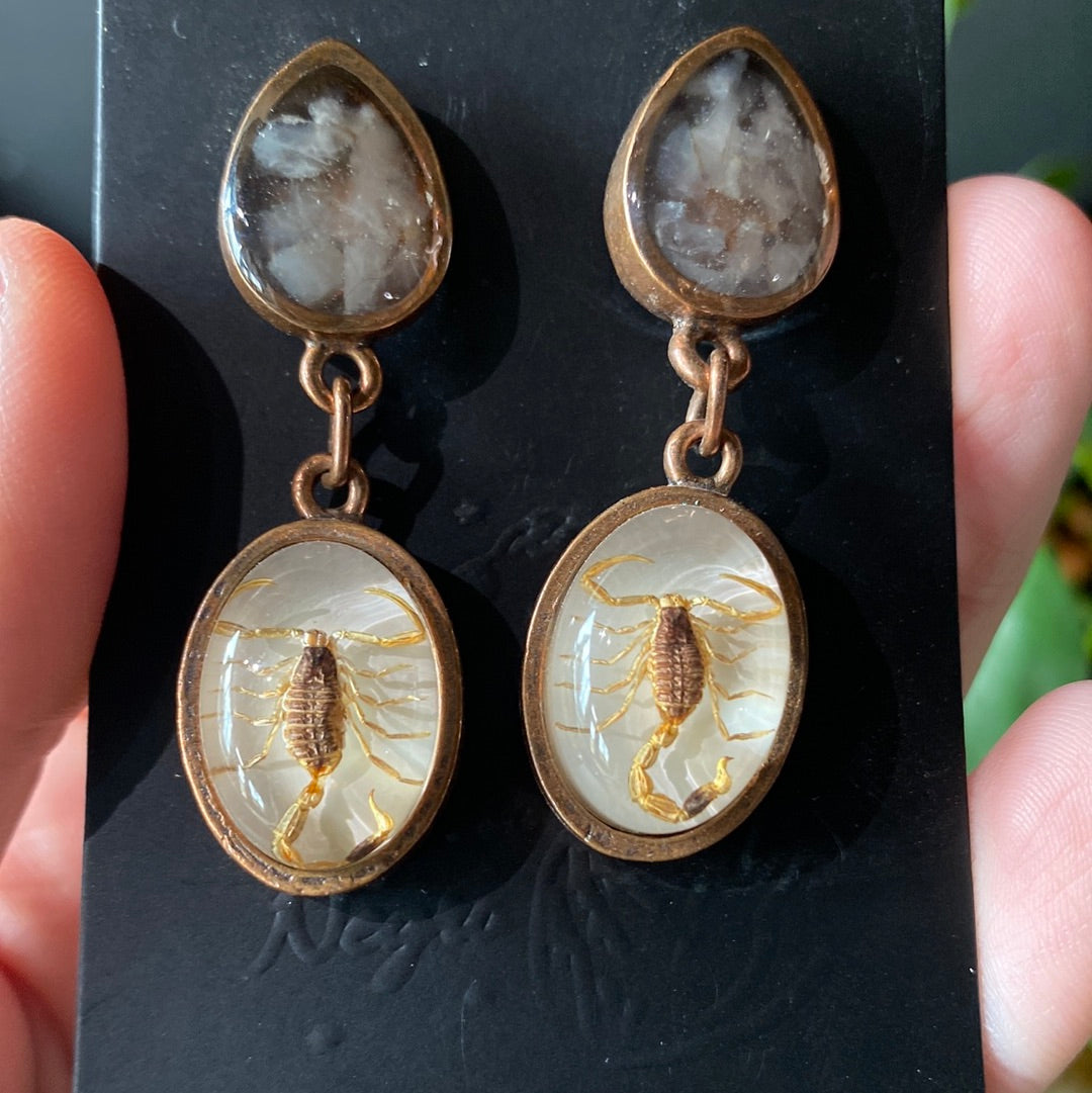 Quartz Scorpion Earring