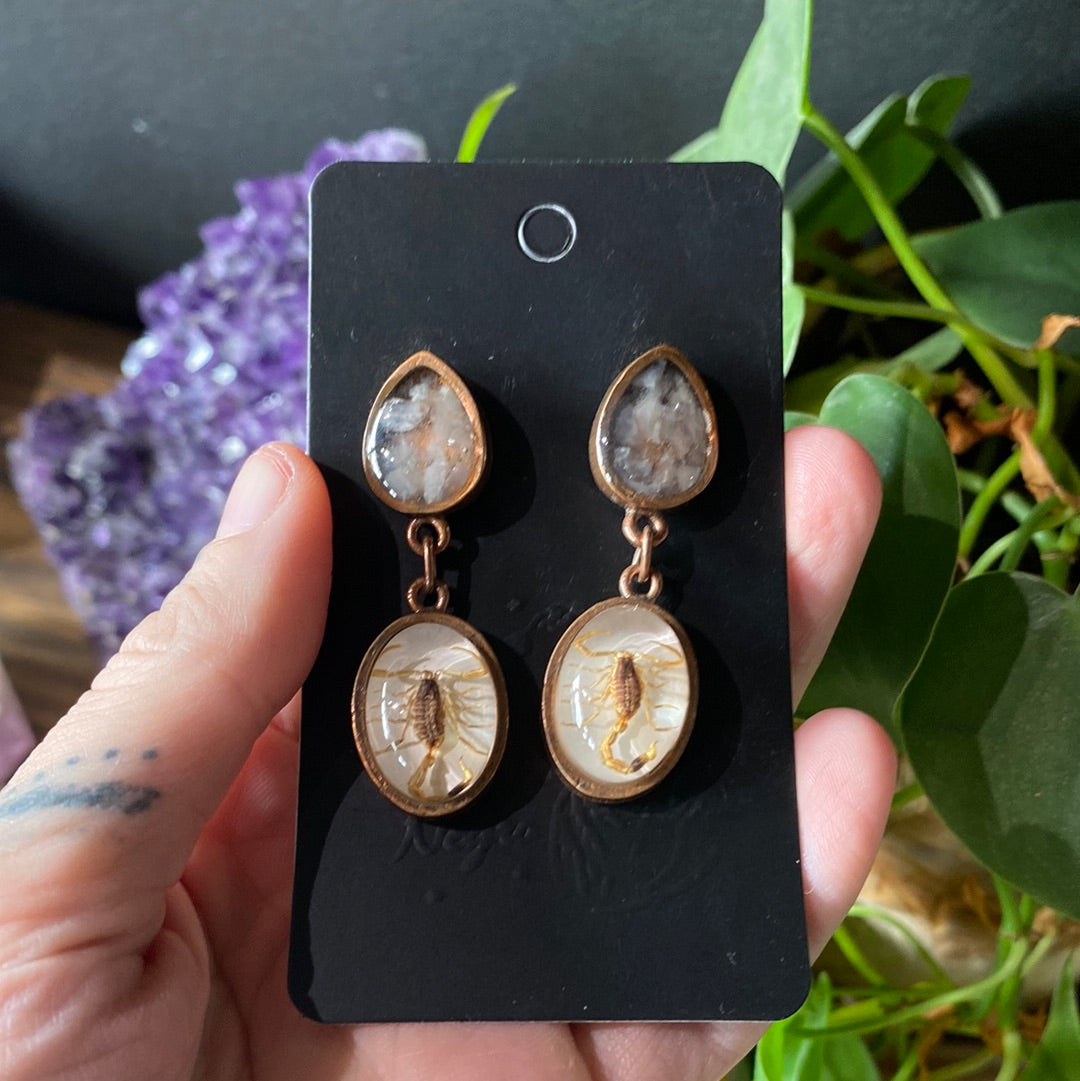 Quartz Scorpion Earring