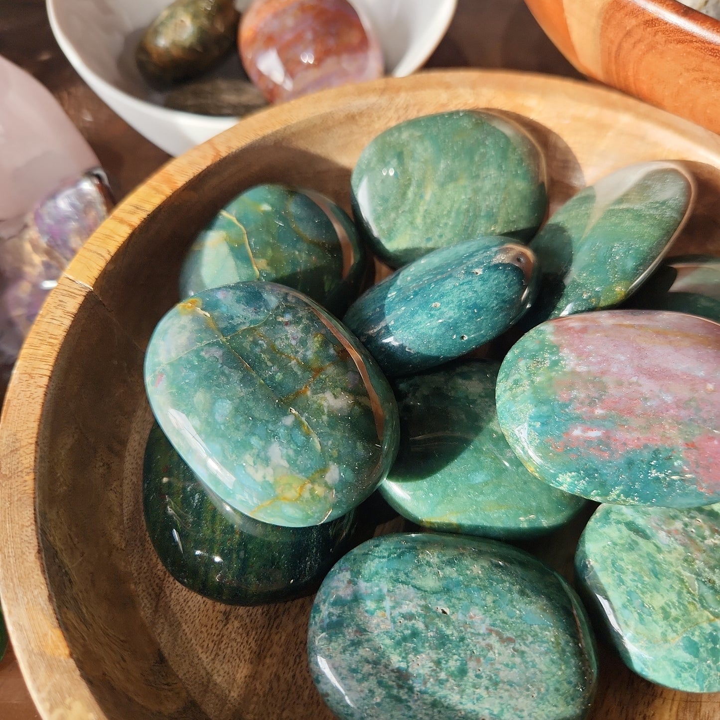 Bloodstone Palm Stones