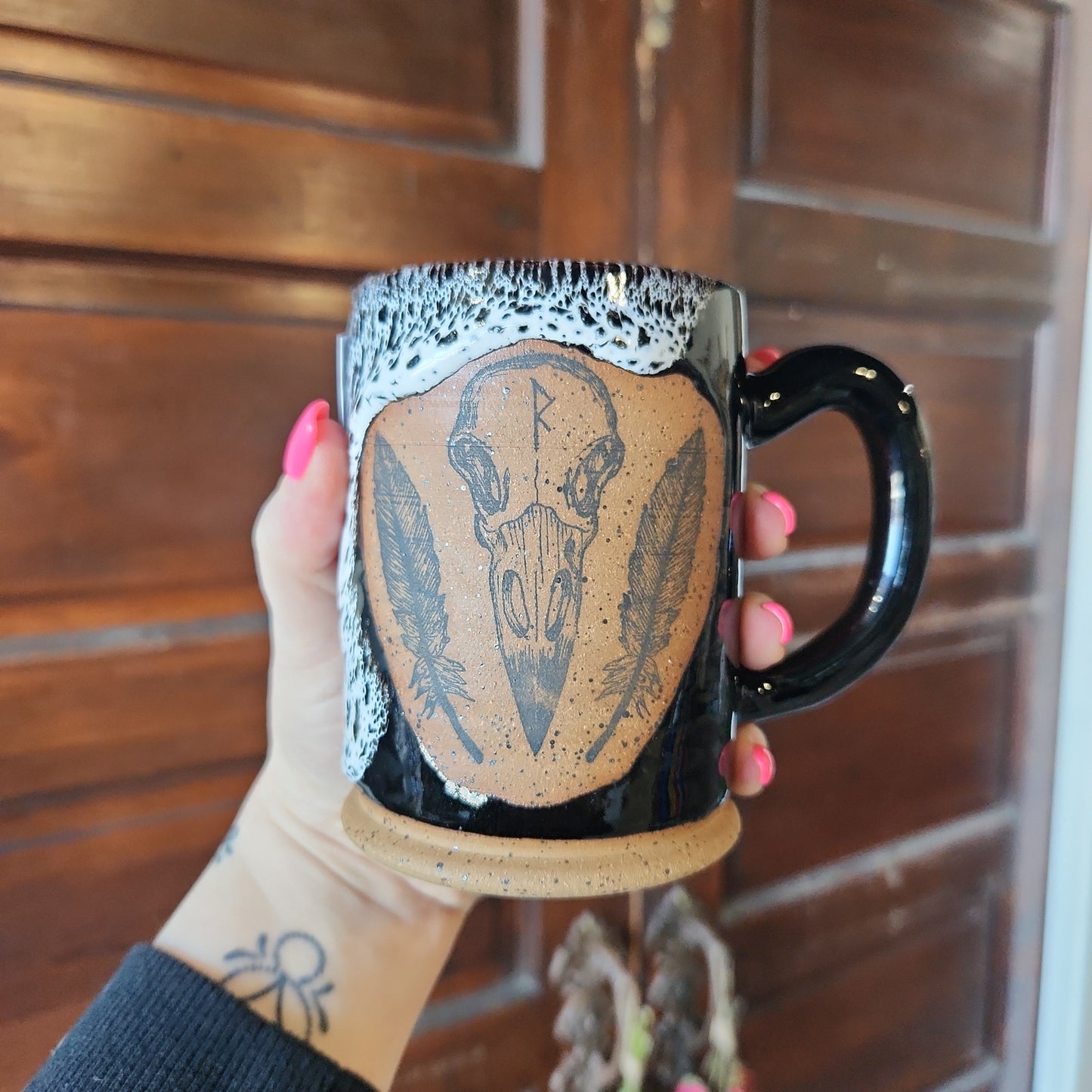 Crow Skull 16oz Mug