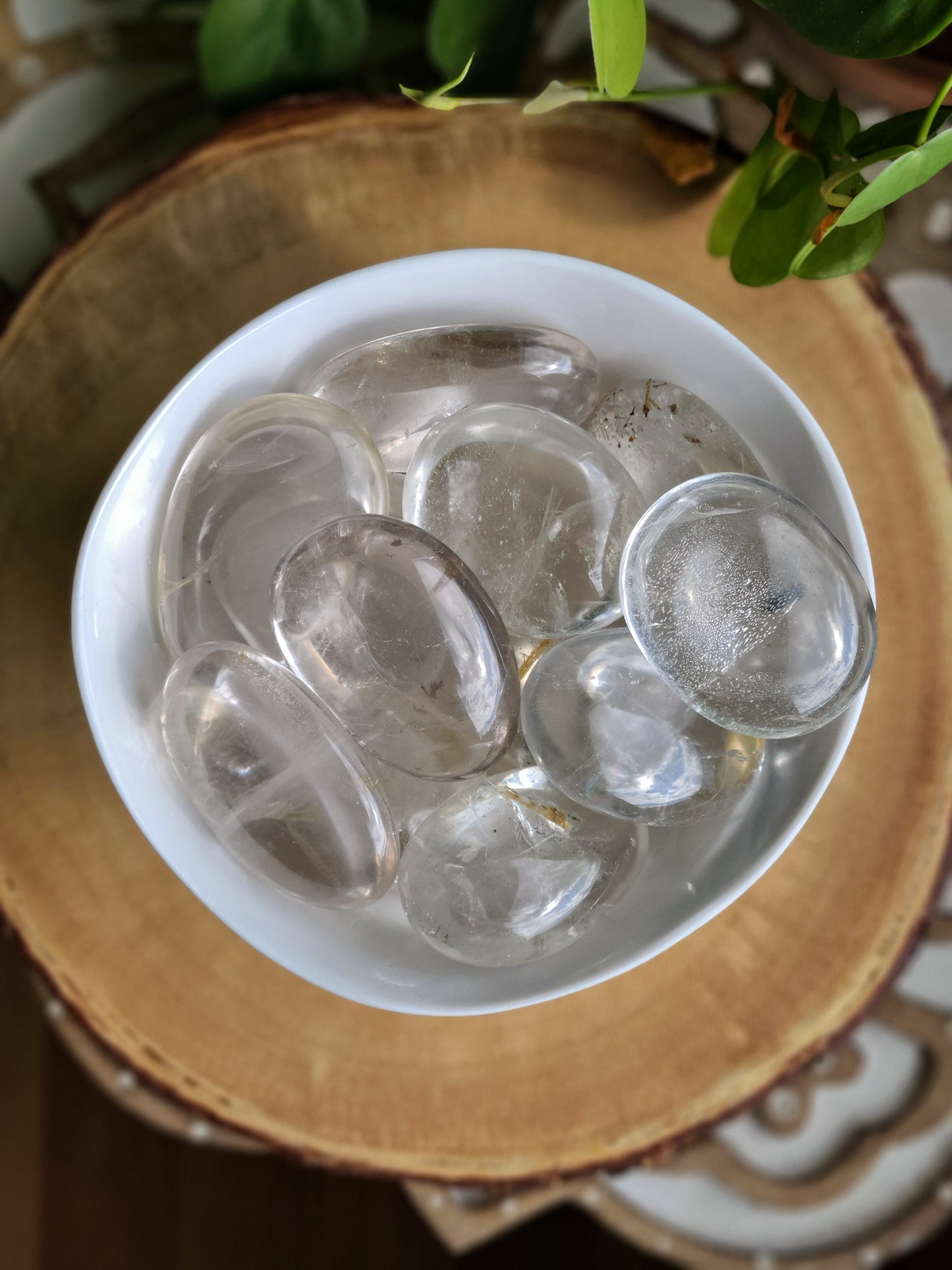 Clear Quartz Palm Stones