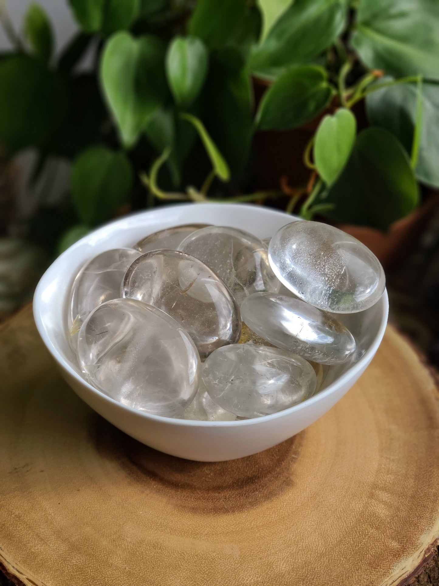 Clear Quartz Palm Stones