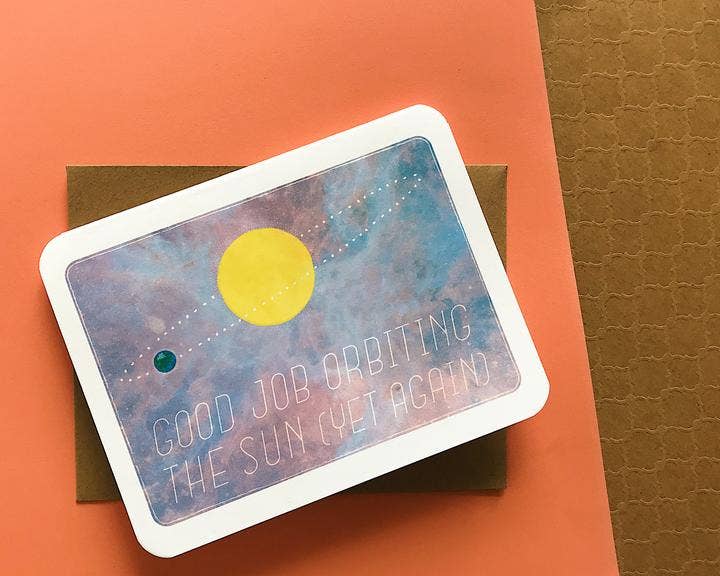 Orbit the Sun Birthday Card