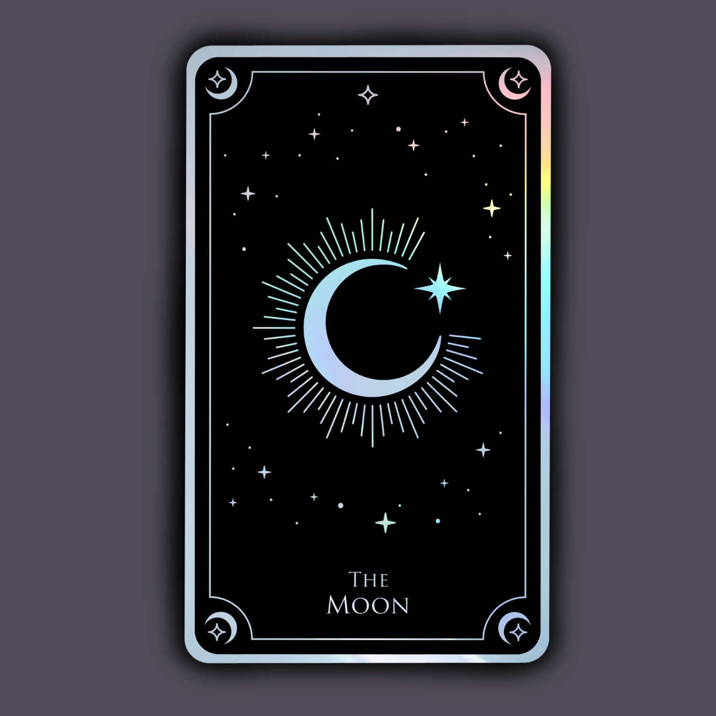 The Moon Holographic Celestial Tarot Card Sticker