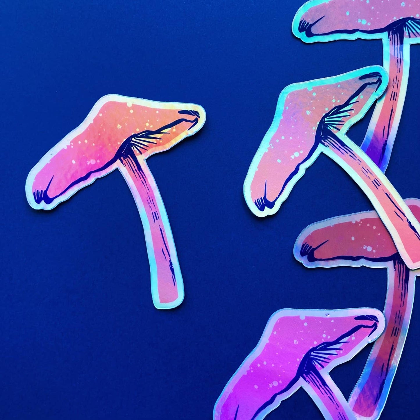 Holographic Mushroom Sticker