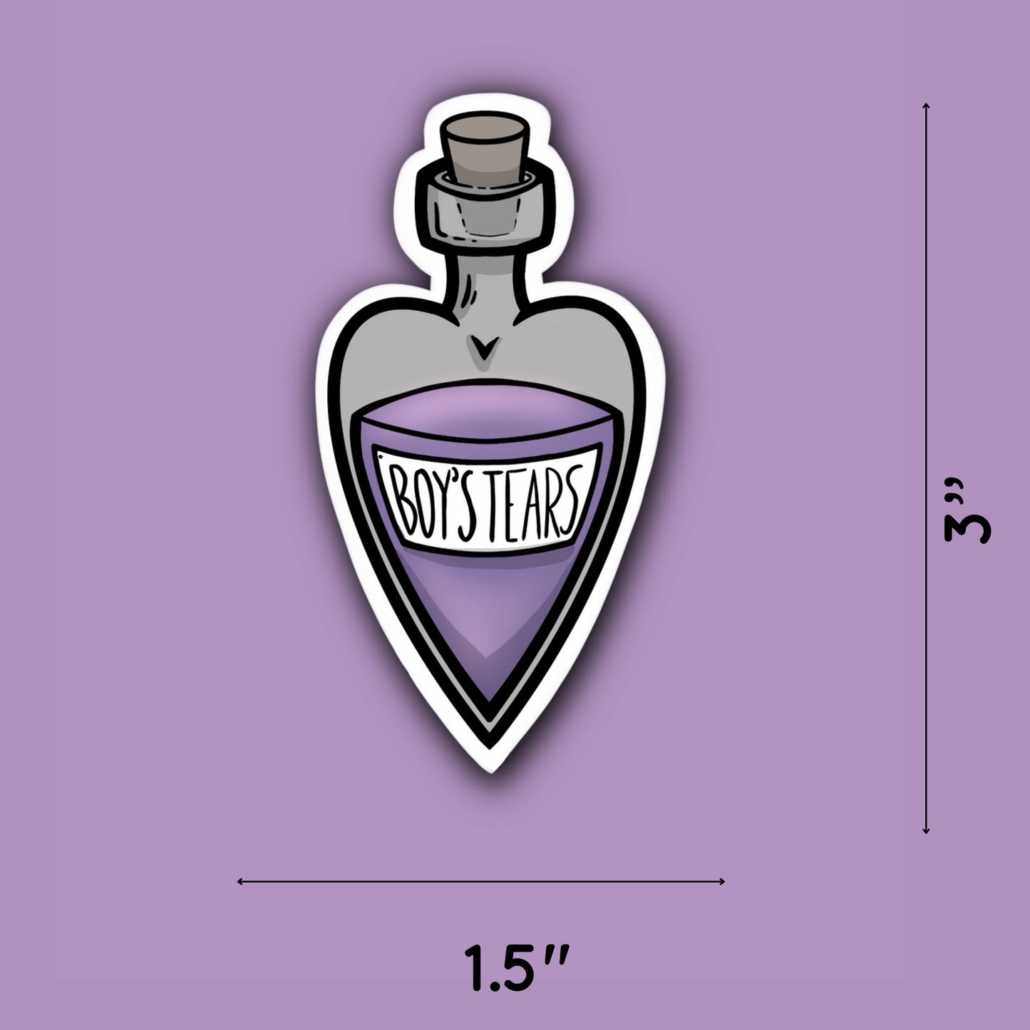 Boys Tears Potion Bottle Sticker