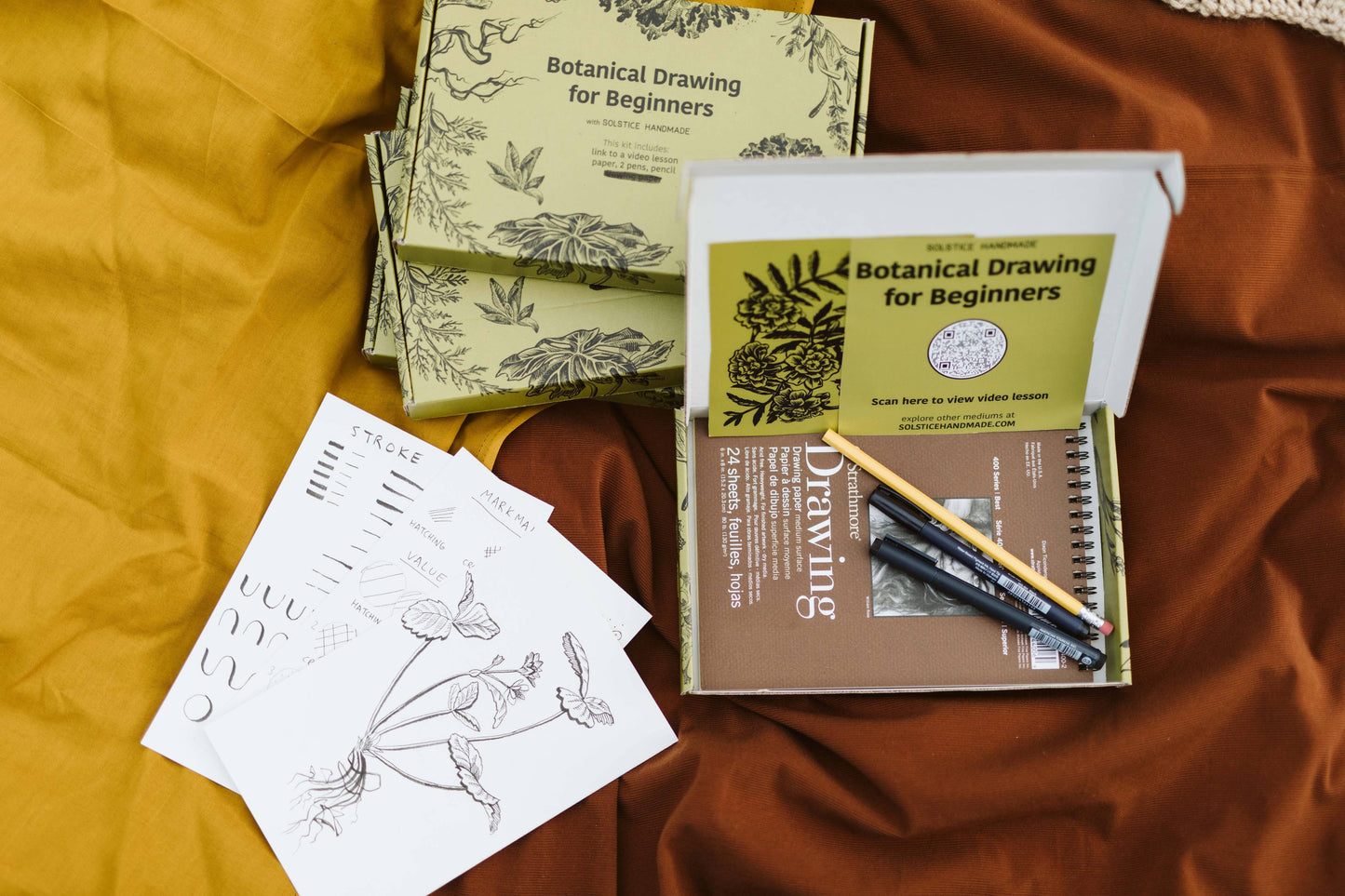 Beginner's Botanical Drawing - Art Kit with Video Lesson