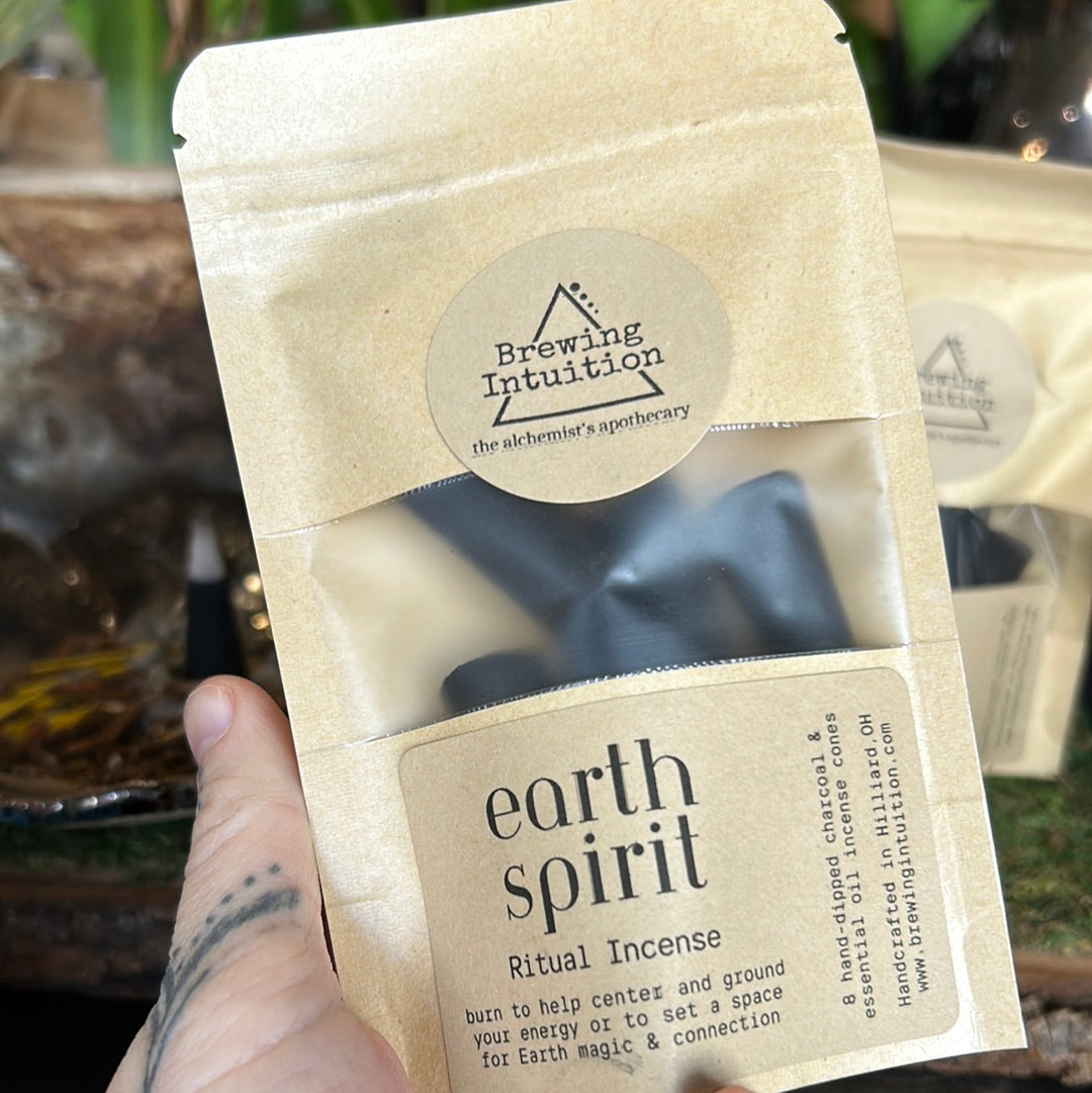 Hand-Dipped Essential Oil Incense Cones - “Earth Spirit”