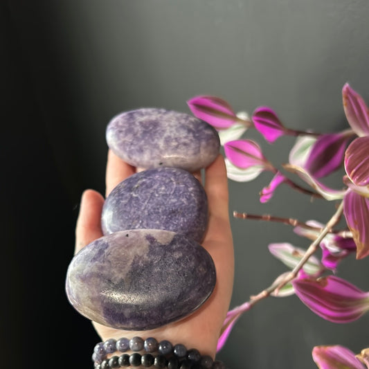 Lepidolite Palm Stones