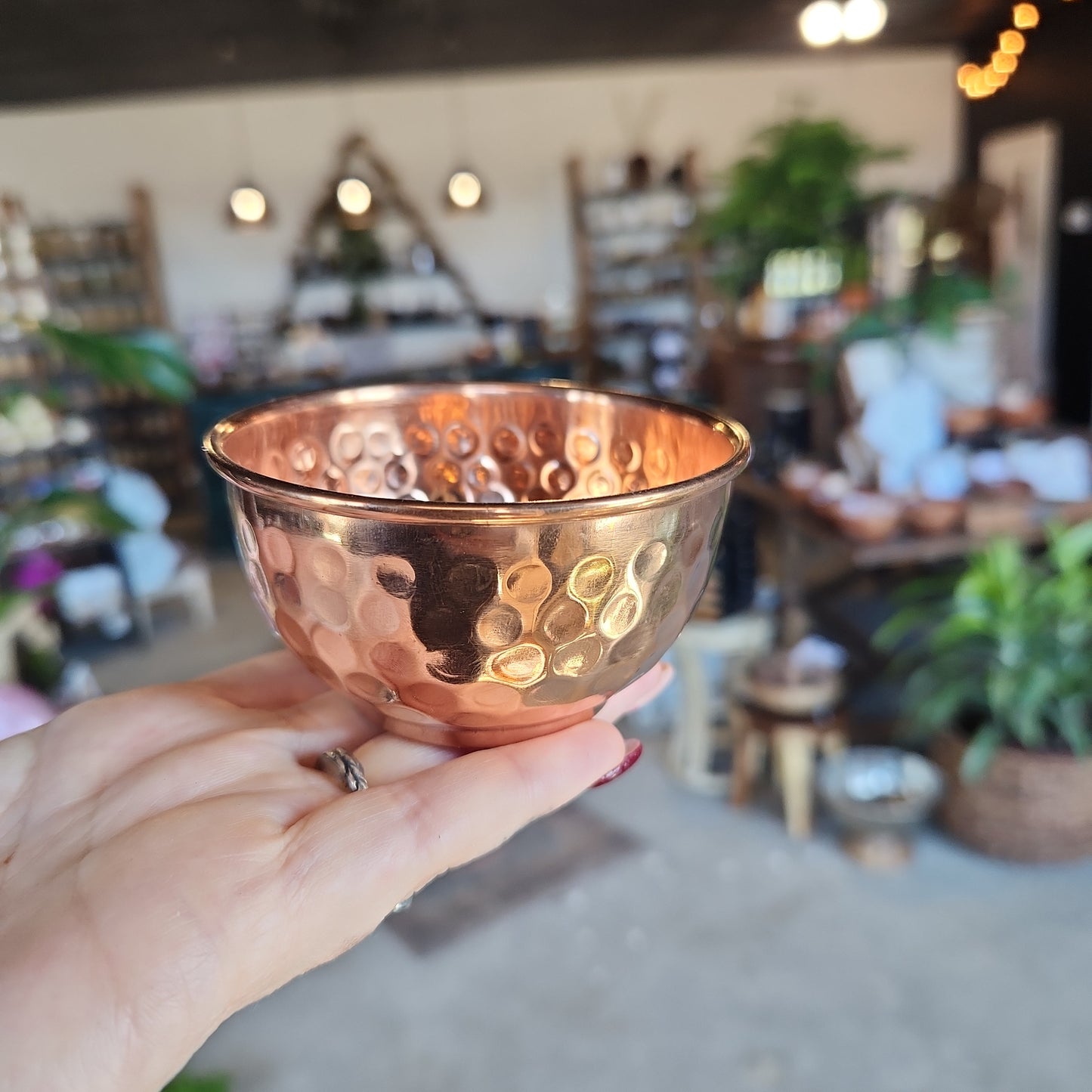 Hand-Hammered Copper Burn Bowl