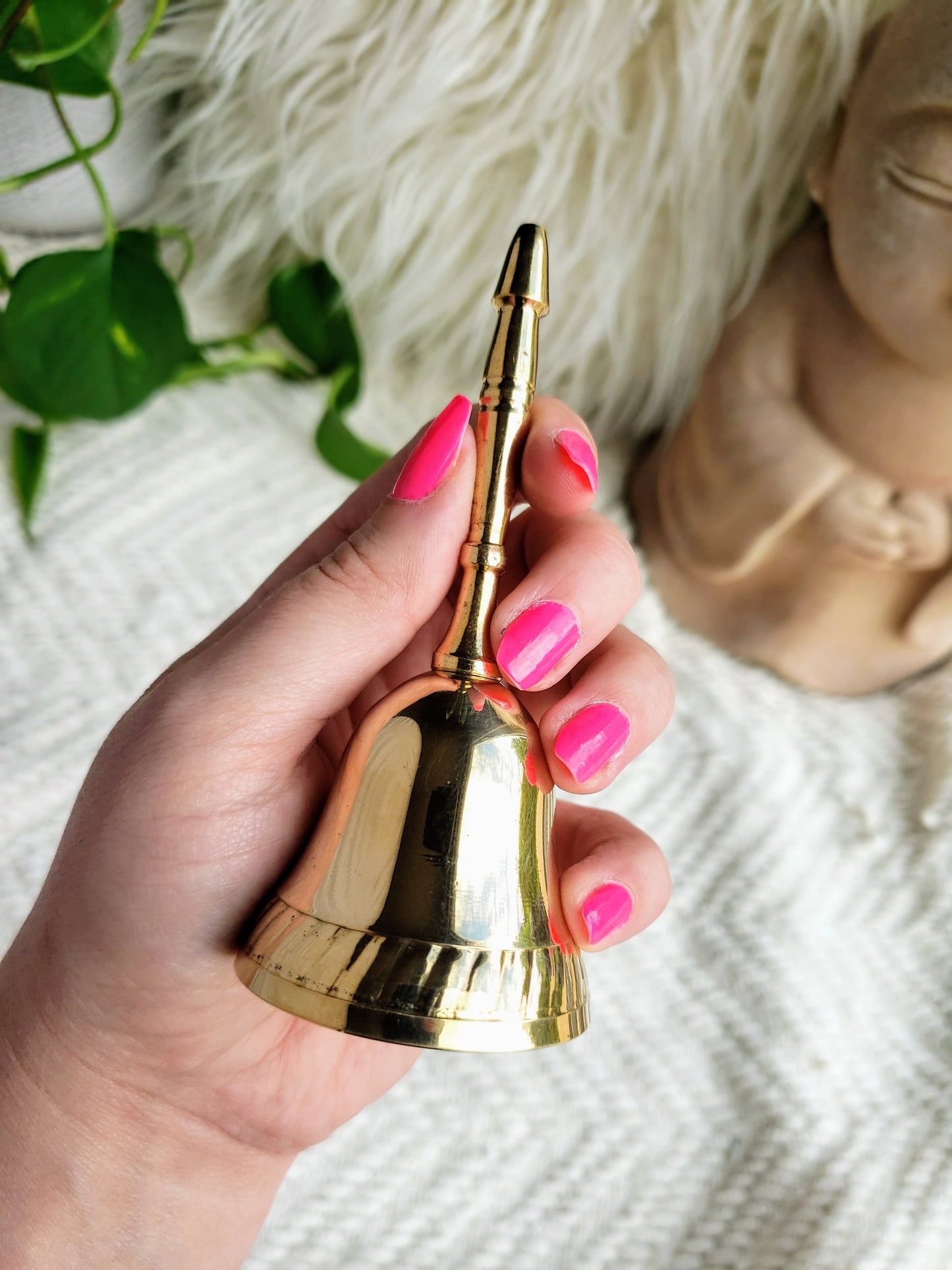 Brass Hand Bell For Energy Clearing