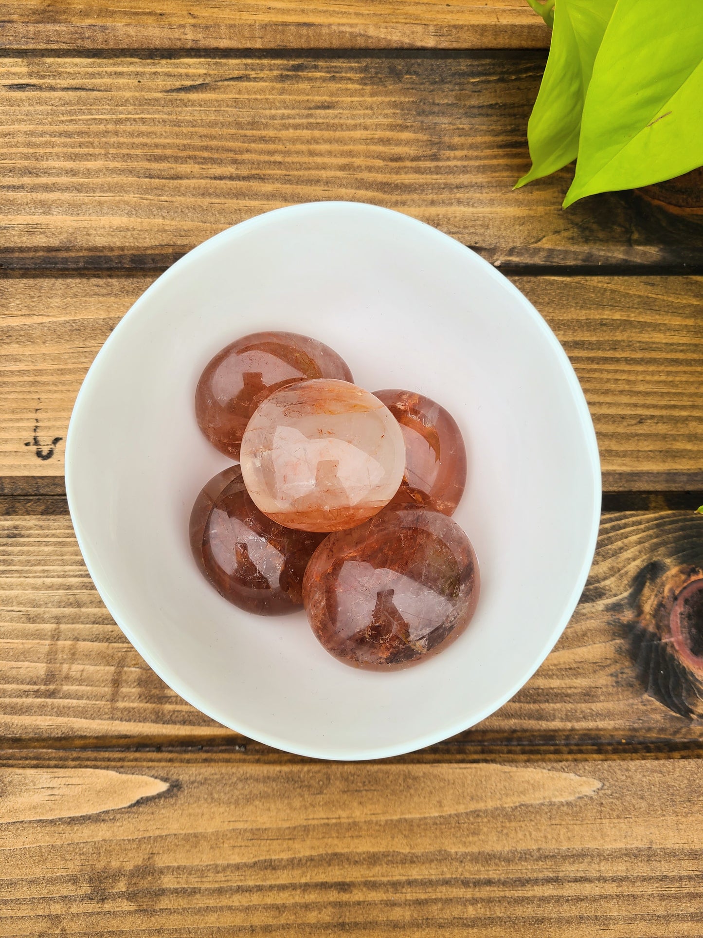 Medium Hematoid Quartz Palm Stone