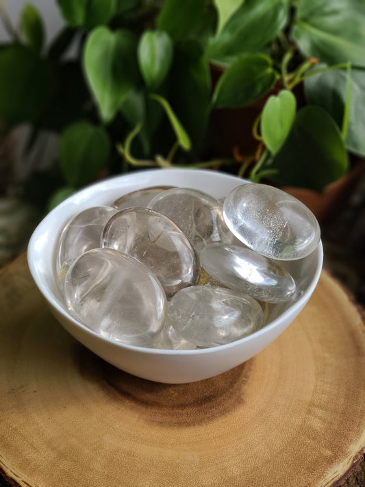 Clear Quartz Palm Stones