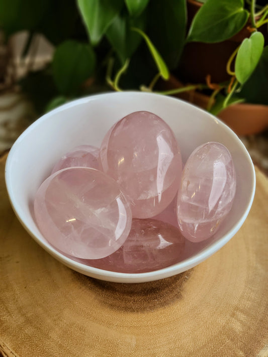 Rose Quartz Palm Stone