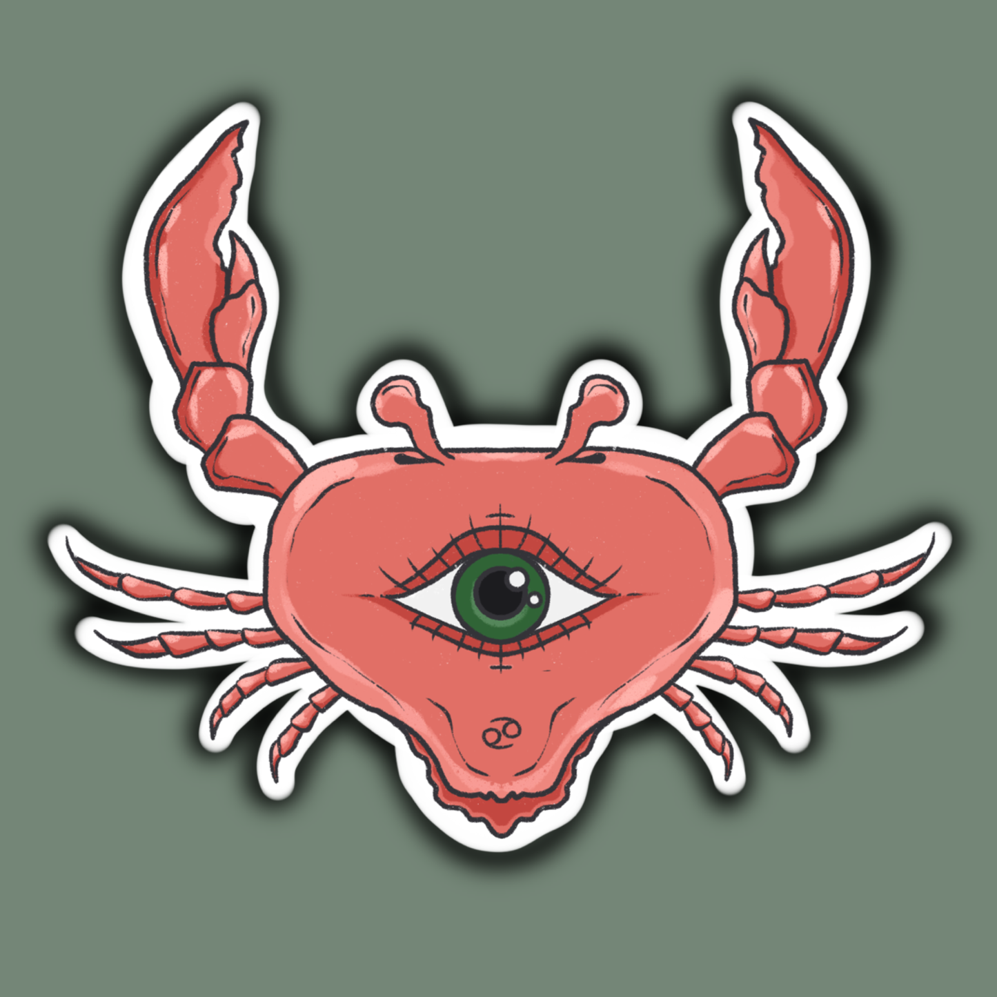 Cancer Animal Zodiac Sticker
