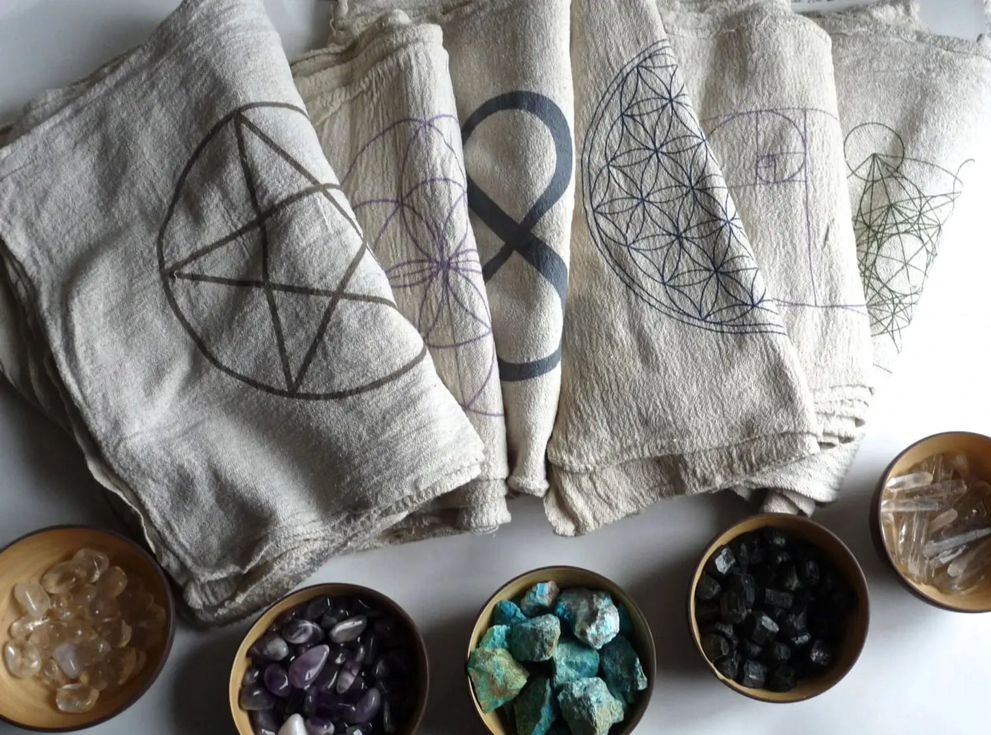 Sacred Geometry Crystal Grid Cloth