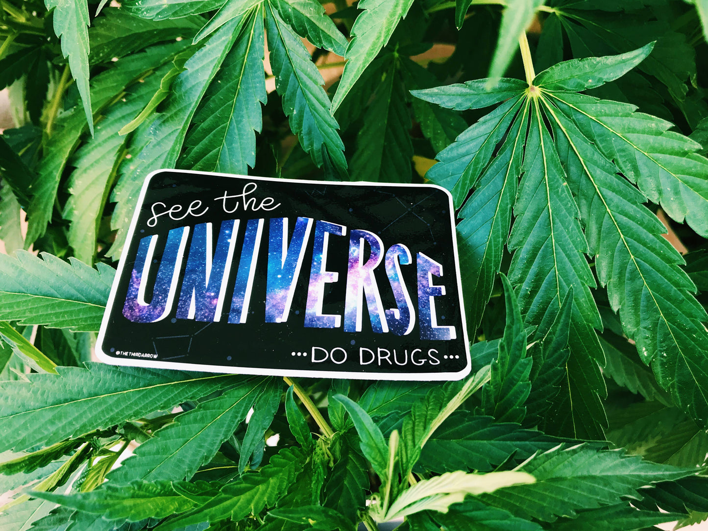 See the Universe, Do Drugs Glossy Sticker