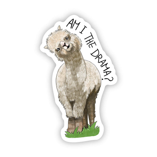 "Am I the drama" Llama Sticker