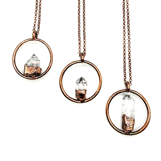Clear Quartz Halo Necklace