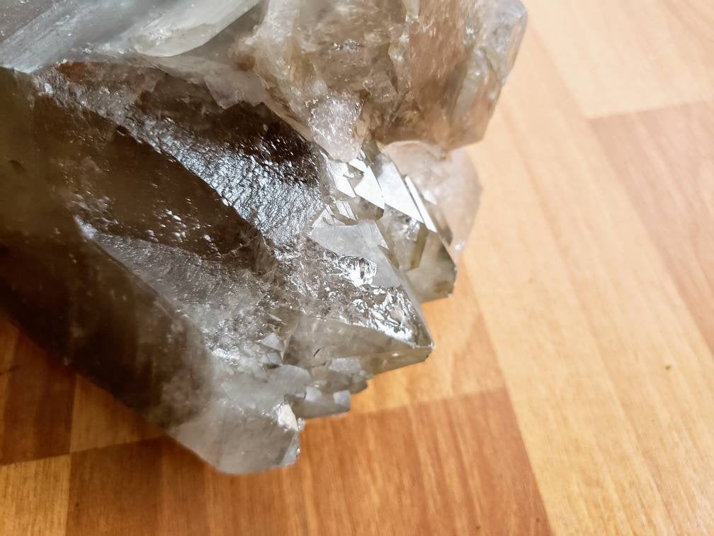 Extra Large Self-Healed Smoky Quartz Points