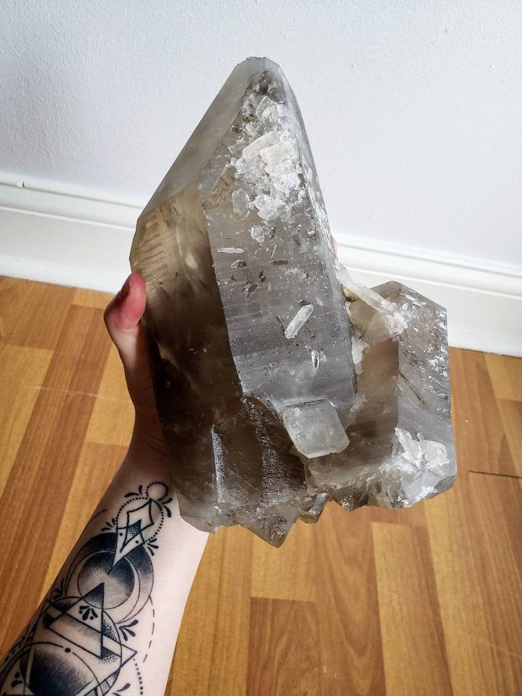 Extra Large Self-Healed Smoky Quartz Points